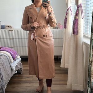 Avec Les Filles faux leather trench